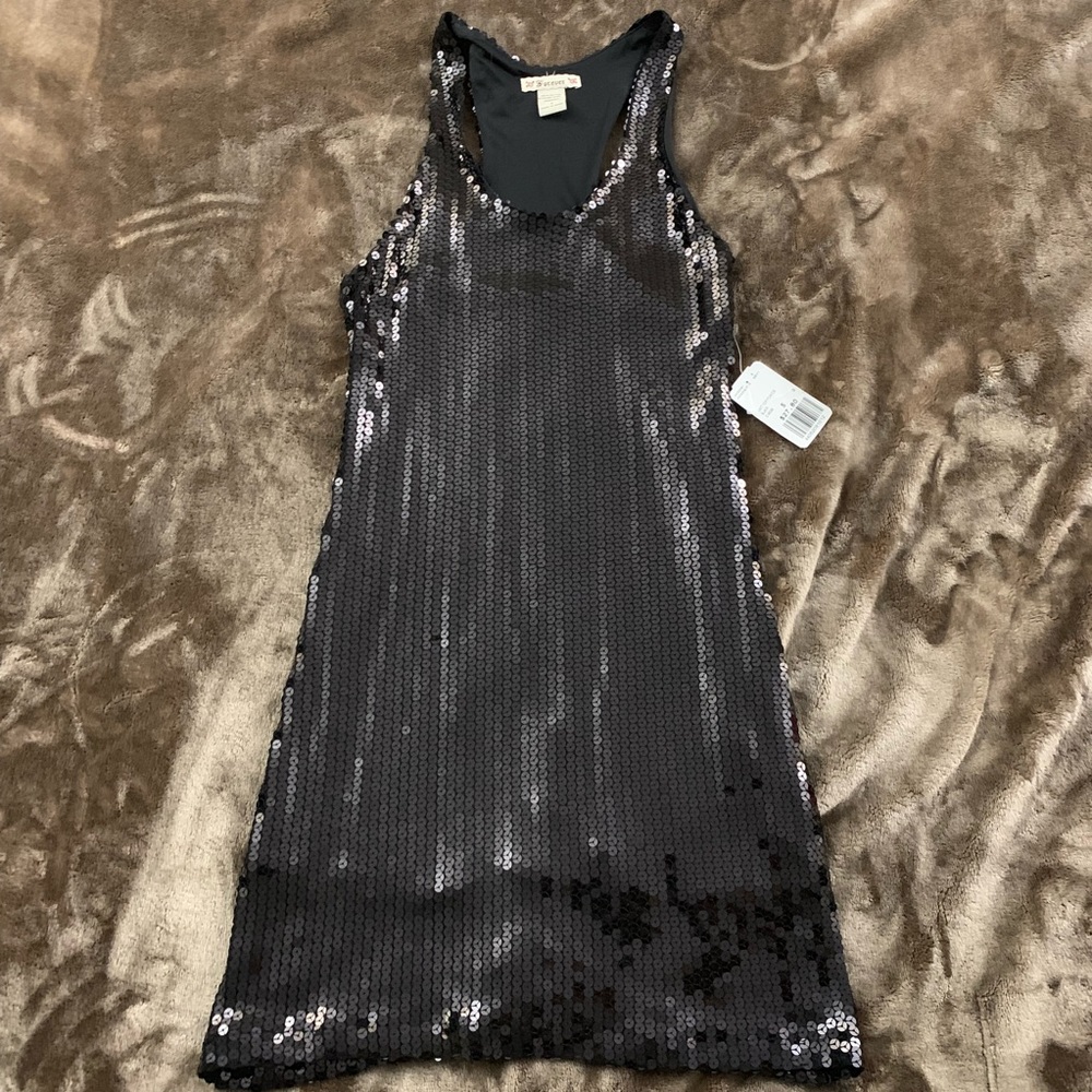 Forever 21 Mini Black Sequence Dress (size Small)